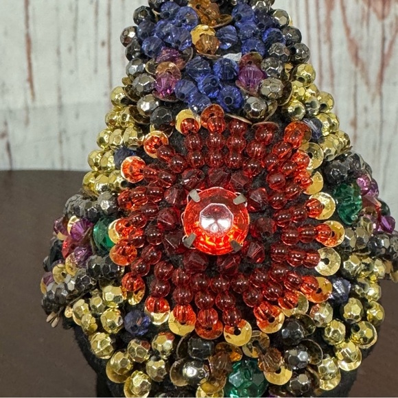 JEFFREY CAMPBELL EVA CROSS black suede platform pumps with sequins & Beads 6.5 - Picture 8 of 17